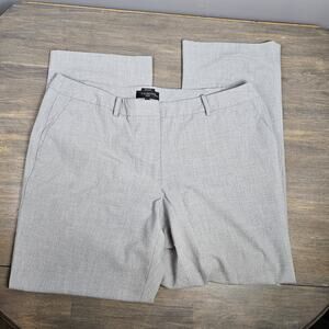 Talbots Womens 16w Curvy Fit Pants Grey Straight Leg Career Dress